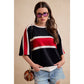 WOMEN GAMEDAY COLORBLOCK TEE: BLACK/RED