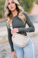 Margot Moon Belt Bag - Beige Checkered RTS
