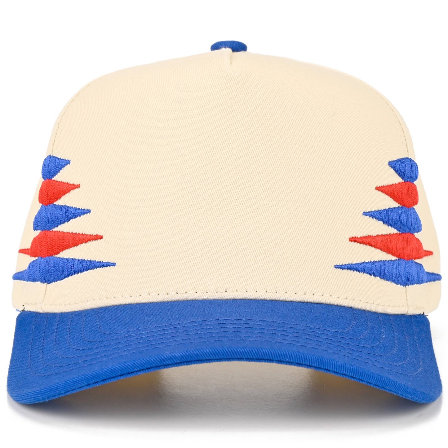 C.C Two Tone Diamond Pattern on Two Tone Trucker Hat: Black/Red