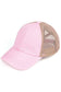 C.C Kids Washed Denim Elastic Band Crossed Pony Cap: Black