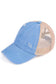 C.C Kids Washed Denim Elastic Band Crossed Pony Cap: Black