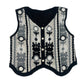 Black Vintage Hollow-Out Crochet Floral Vest