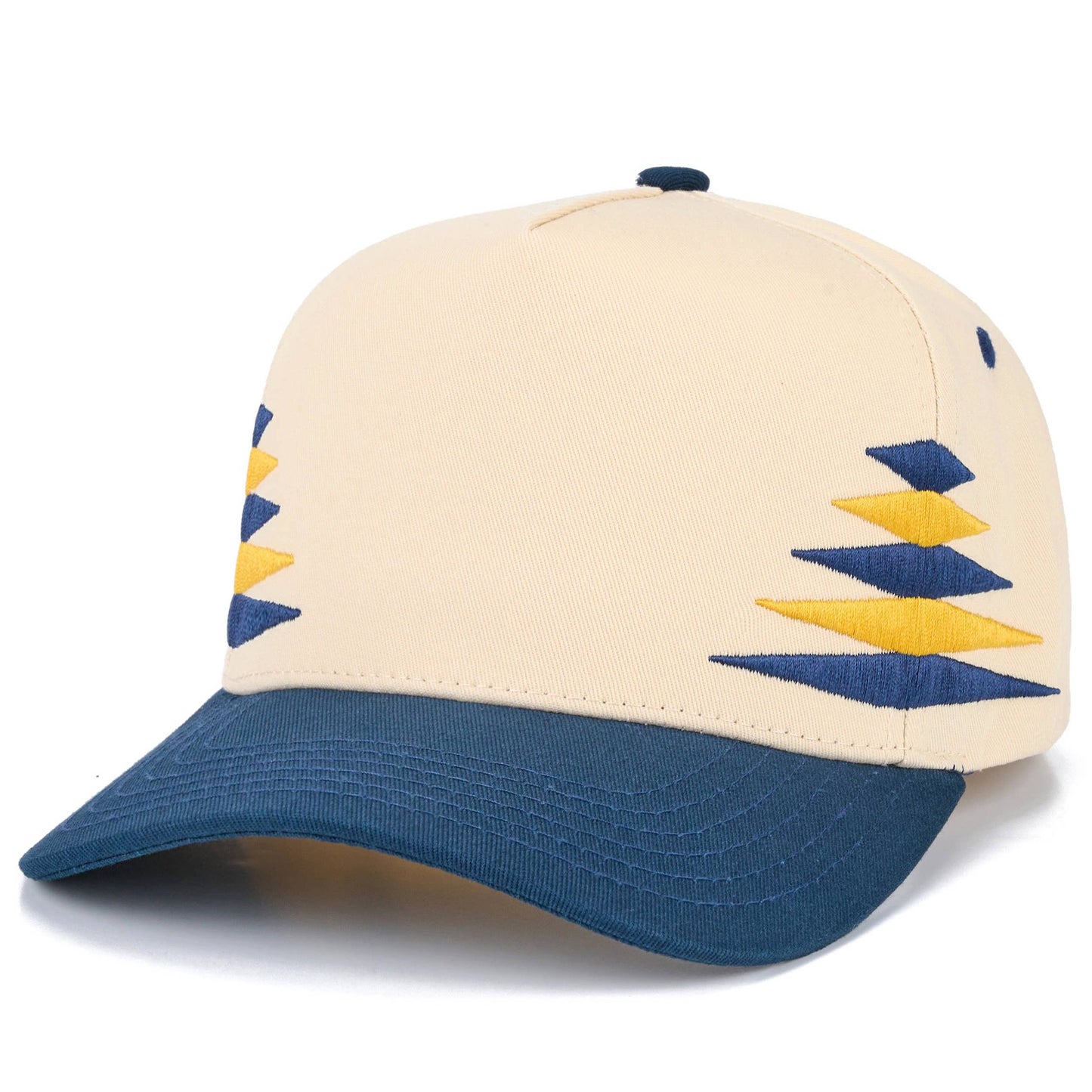 C.C Two Tone Diamond Pattern on Two Tone Trucker Hat: Black/Red