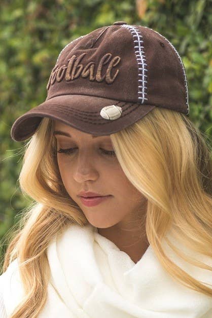 FOOTBALL themed baseball cap, Adjustable