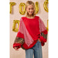 GAMEDAY THEME STRIPE MIX AND MATCH TOP: RED / S
