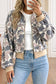 66 Fall 2026 Camo Color Block Trim Zip Bomber Jacket (S-XL): Multicolour / S