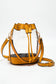 Clear Crossbody Stadium Bucket Bag: Gray