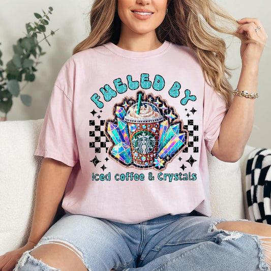 Fueled by iced coffee and crystals Tshirt