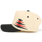 C.C Two Tone Diamond Pattern on Two Tone Trucker Hat: Red/Black