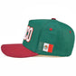 C.C Two-Tone Flag Letter on Two Tone Trucker Hat: Red/Navy