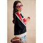 WOMEN GAMEDAY COLORBLOCK TEE: BLACK/RED