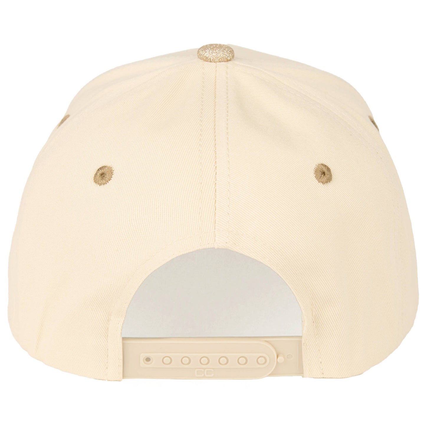 C.C Glitter Brim Two Tone Trucker Hat: Black