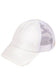 C.C Kids Washed Denim Elastic Band Crossed Pony Cap: Black