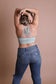 Tattoo Mesh Racerback Bralette: SAGE