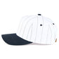 C.C Pinstripe Pain Two Tone Trucker Hat Baseball Cap: Black