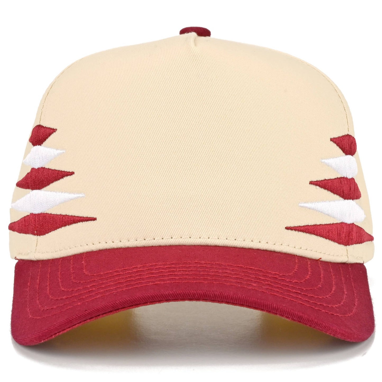 C.C Two Tone Diamond Pattern on Two Tone Trucker Hat: Red/Black