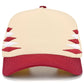 C.C Two Tone Diamond Pattern on Two Tone Trucker Hat: Red/Black