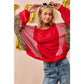 GAMEDAY THEME STRIPE MIX AND MATCH TOP: RED / M