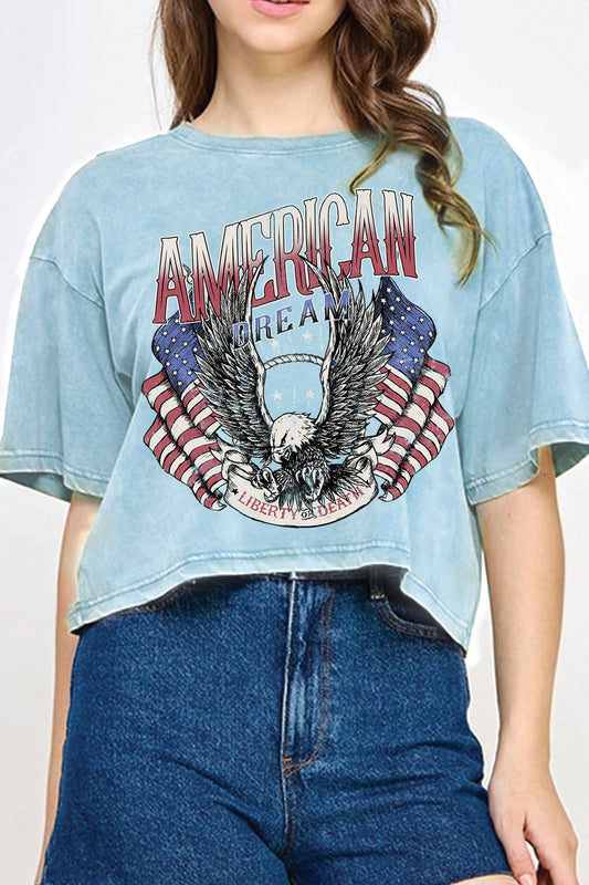 AMERICAN DREAM LONG CROP TEE