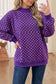 66 Plus Size F/W 26 Polka Dot Mock Neck Sweatshirt (S-4X): White / 2X