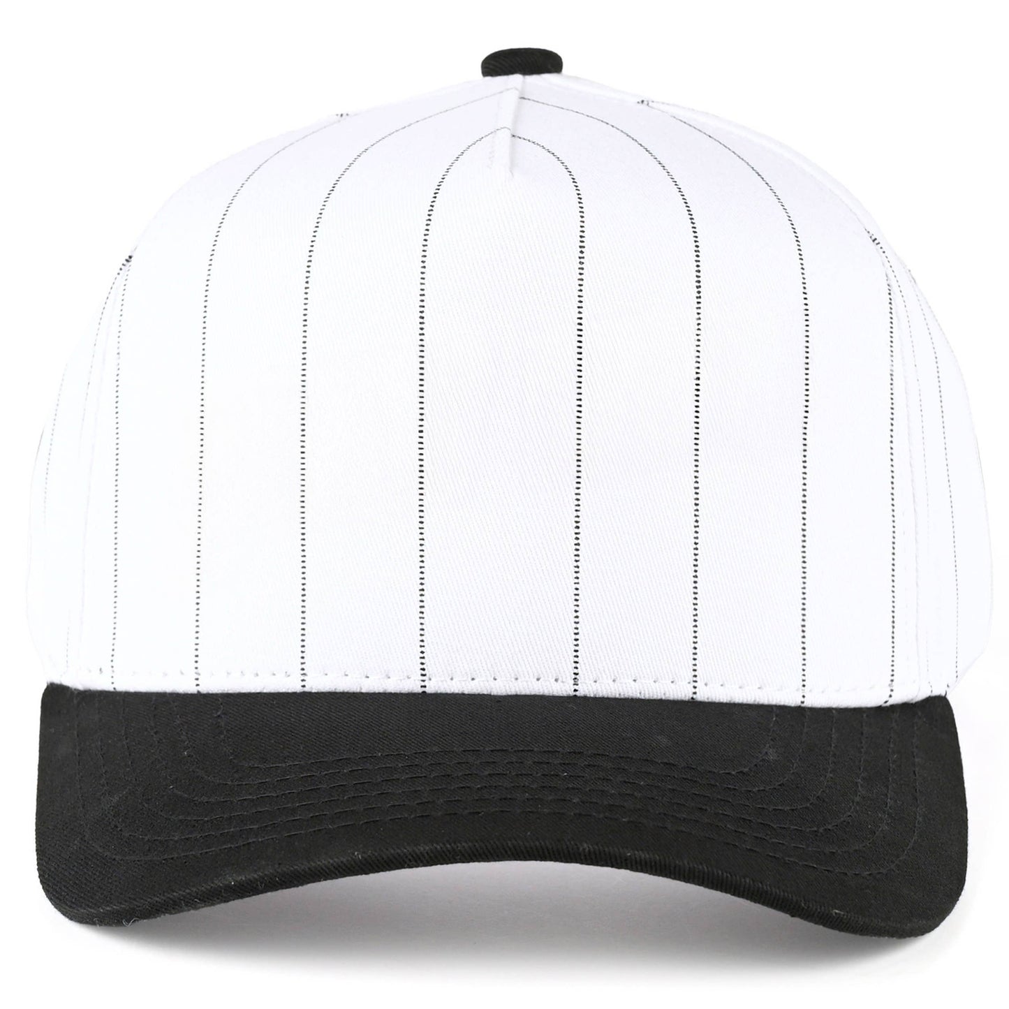 C.C Pinstripe Pain Two Tone Trucker Hat Baseball Cap: Black