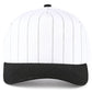 C.C Pinstripe Pain Two Tone Trucker Hat Baseball Cap: Black