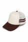 Retro Stripe Mesh Trucker Cap: Black