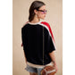 WOMEN GAMEDAY COLORBLOCK TEE: BLACK/RED