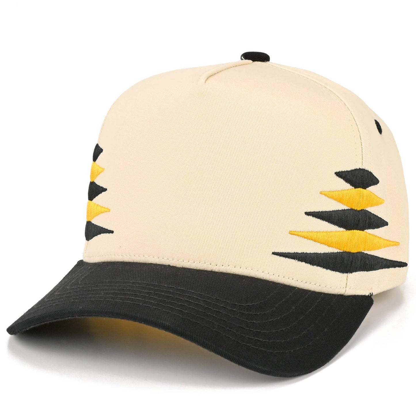 C.C Two Tone Diamond Pattern on Two Tone Trucker Hat: Red/Black