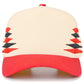C.C Two Tone Diamond Pattern on Two Tone Trucker Hat: Red/Black