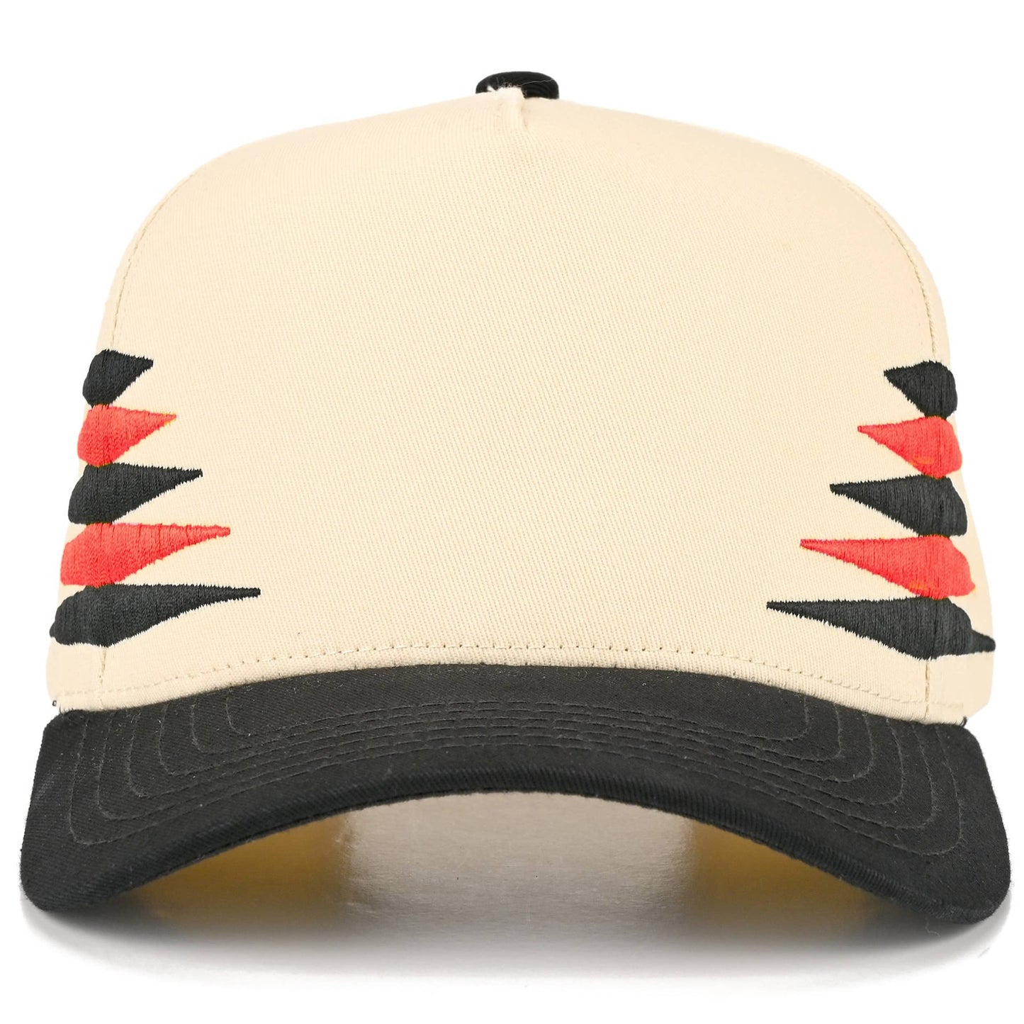 C.C Two Tone Diamond Pattern on Two Tone Trucker Hat: Red/Black