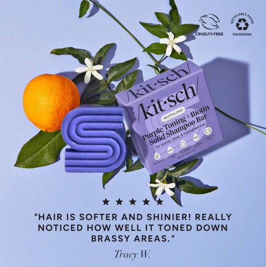 Purple Toning Shampoo & Conditioner Bar Combo for Color-Treated & Grey Hair