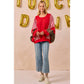 GAMEDAY THEME STRIPE MIX AND MATCH TOP: RED / M