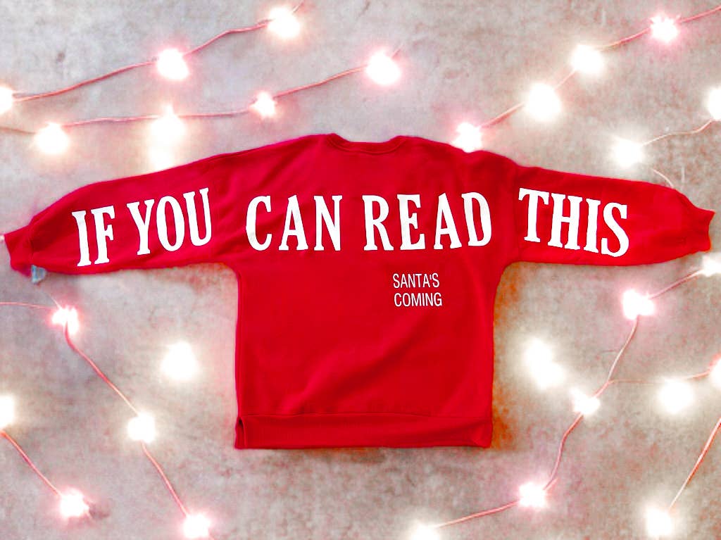 PRE ORDER Santa’s Coming Graphic Scuba Oversized Sweatshirt: 3XL