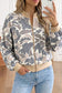 66 Fall 2026 Camo Color Block Trim Zip Bomber Jacket (S-XL): Multicolour / S