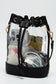 Clear Crossbody Stadium Bucket Bag: Red