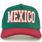 C.C Two-Tone Flag Letter on Two Tone Trucker Hat: Red/Navy