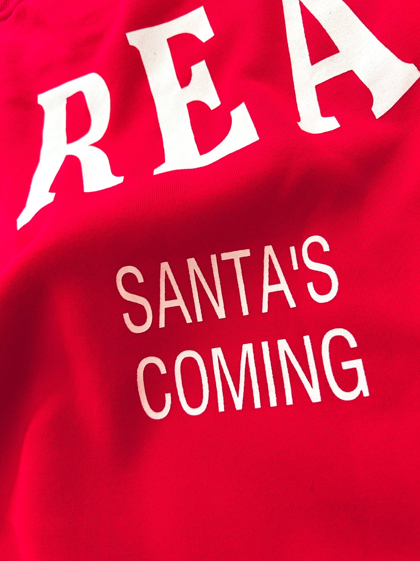 PRE ORDER Santa’s Coming Graphic Scuba Oversized Sweatshirt: XL