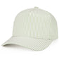 C.C Stripe Pattern Criss-Cross Ponytail Trucker Hat: Red