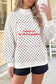 66 Plus Size F/W 26 Polka Dot Mock Neck Sweatshirt (S-4X): White / 2X