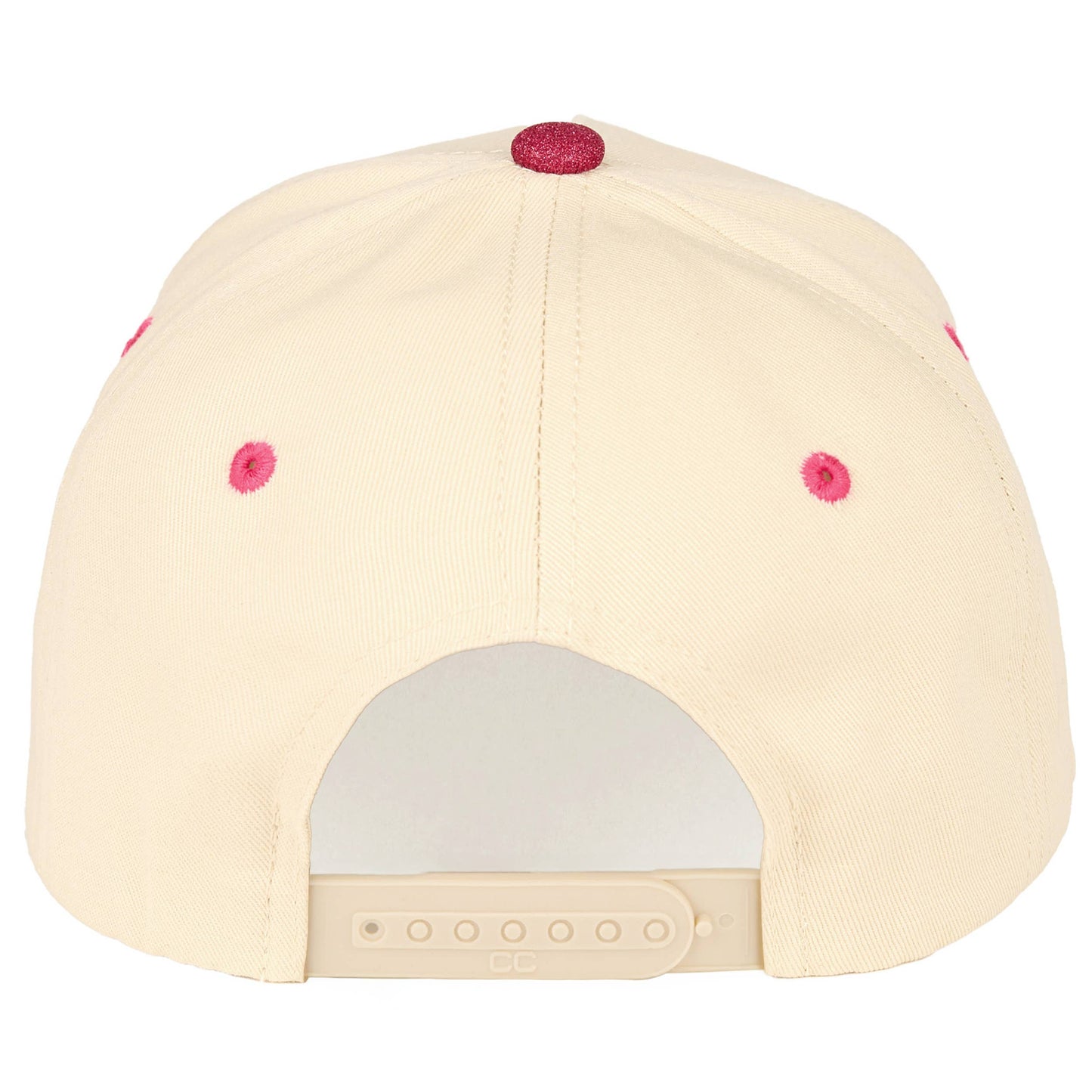 C.C Glitter Brim Two Tone Trucker Hat: Black