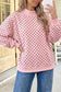 66 Plus Size F/W 26 Polka Dot Mock Neck Sweatshirt (S-4X): White / 2X