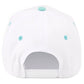 C.C LAKE Letter Embroidered Two Tone Trucker Hat: Turquoise