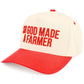 C.C SO GOD MADE A FARMER Letter Two Tone Trucker Hat: Dark Green