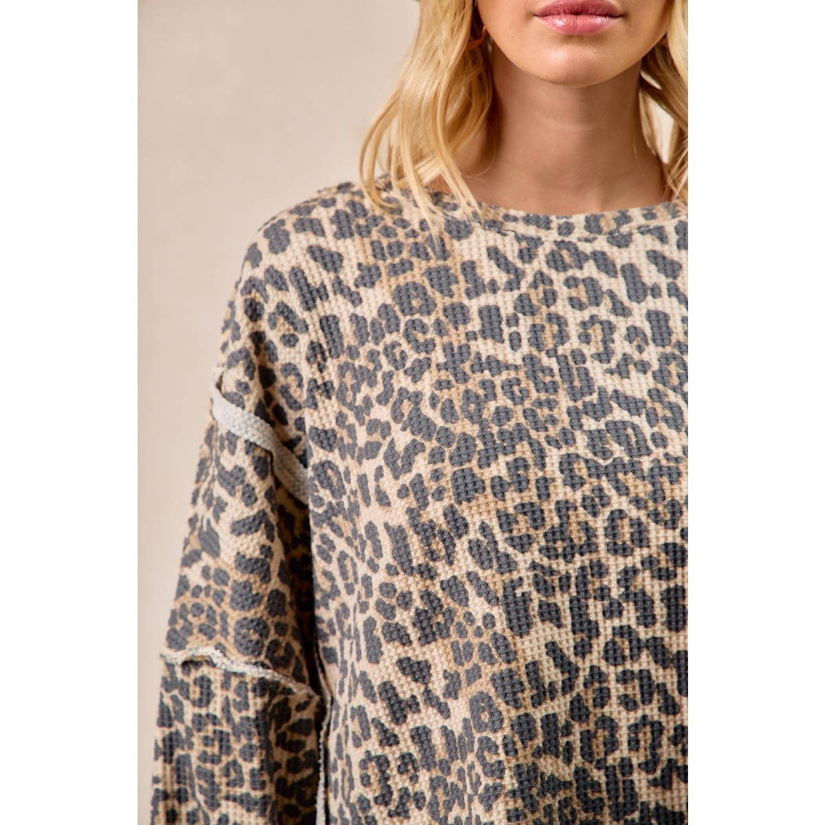 LEOPARD PRINT OVERSIZED SWEATSHIRT: LEOPARD
