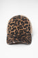 Leopard print baseball cap with mesh back: Black