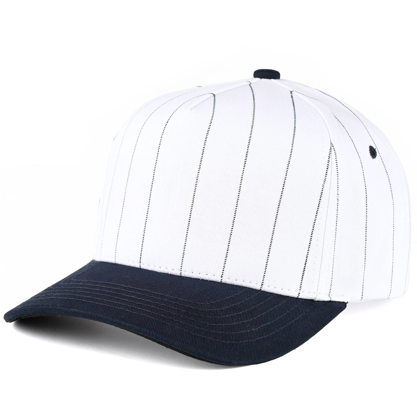 C.C Pinstripe Pain Two Tone Trucker Hat Baseball Cap: Black