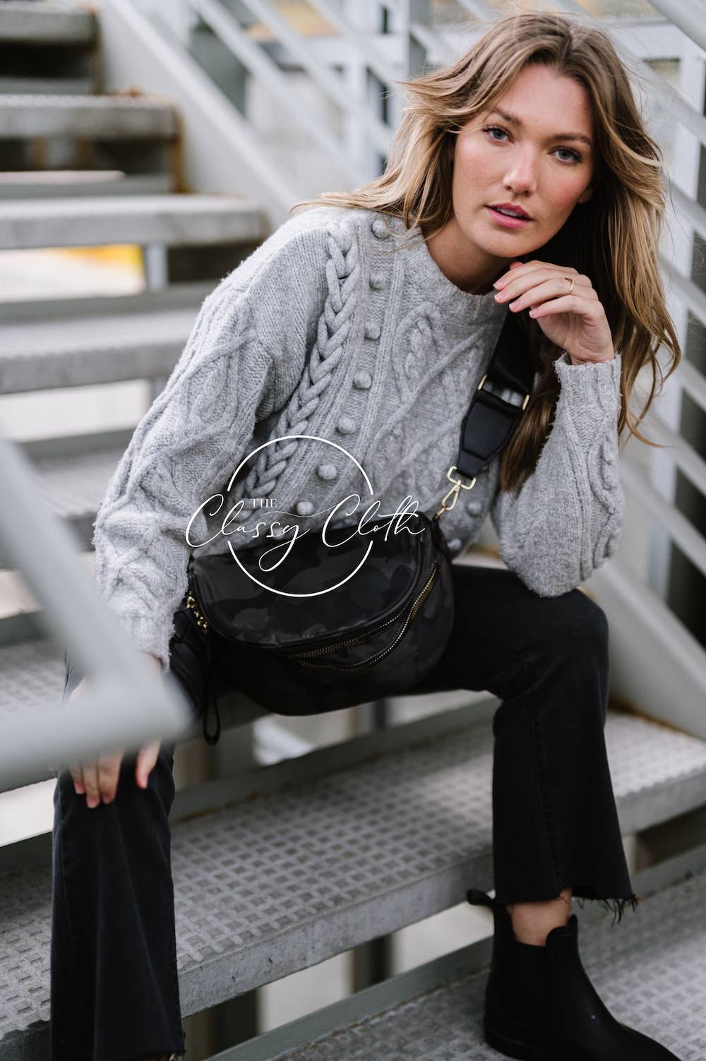 Farah Fanny Pack Shoulder Sling Bag - Black Camo RTS