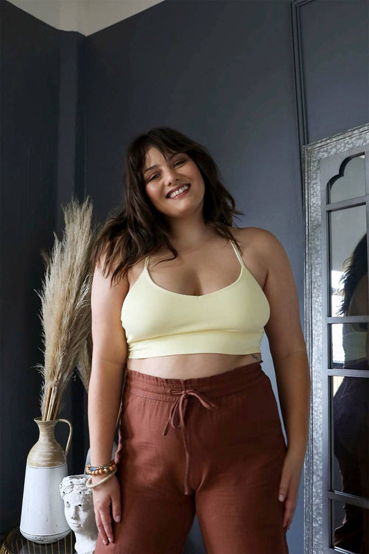 🌙 Crescent Moon Dream Catcher Bralette: Butter