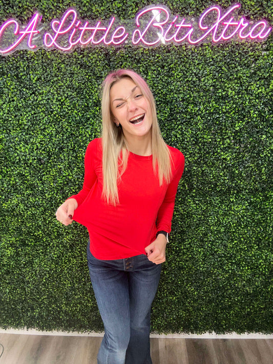 RUBY MICROFIBER LONG SLEEVE